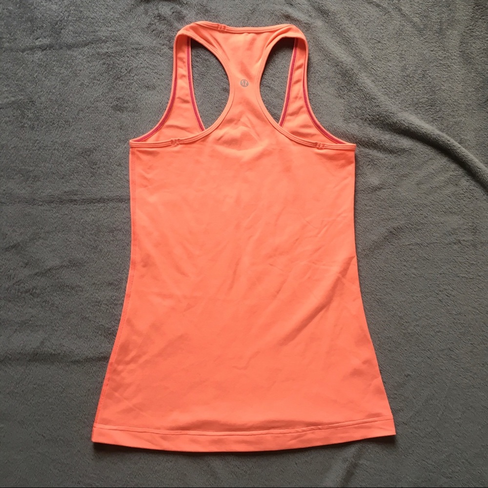 Coral/Orange Lululemon Racerback Top - Picture 4 of 5